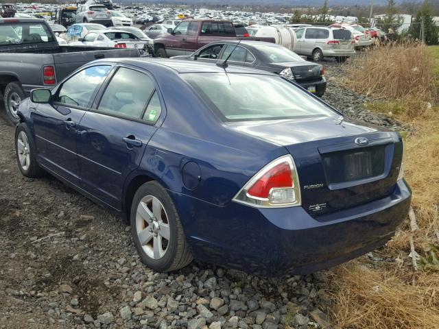 3FAHP07Z77R167877 - 2007 FORD FUSION SE BLUE photo 3