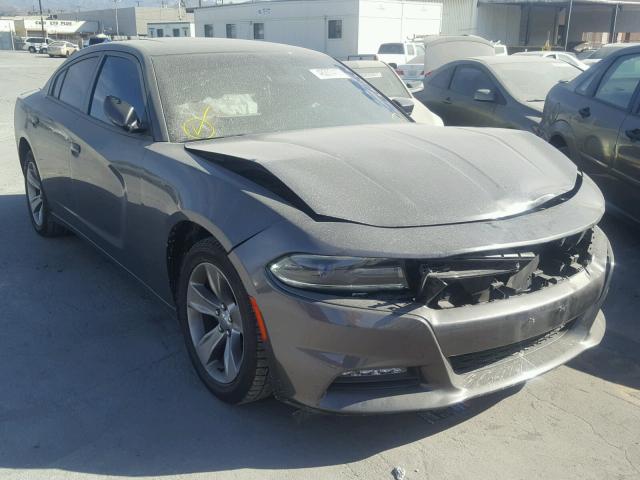 2C3CDXHG0FH794373 - 2015 DODGE CHARGER SX GRAY photo 1