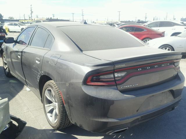 2C3CDXHG0FH794373 - 2015 DODGE CHARGER SX GRAY photo 3