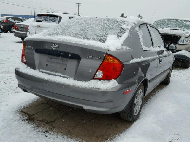 KMHCF35C93U265055 - 2003 HYUNDAI ACCENT L GRAY photo 4