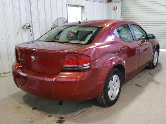 1B3LC46K58N660779 - 2008 DODGE AVENGER SE RED photo 4