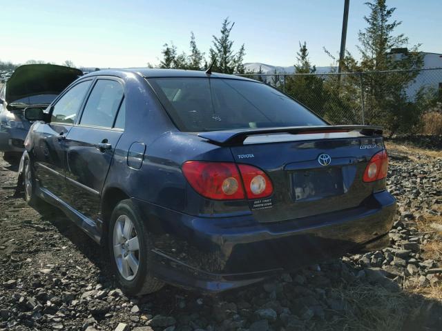 2T1BR32E67C844679 - 2007 TOYOTA COROLLA CE BLUE photo 3