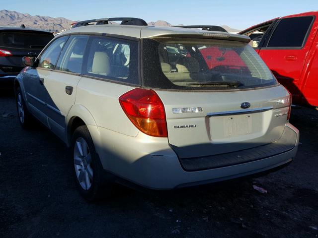 4S4BP61C877304089 - 2007 SUBARU LEGACY OUT TAN photo 3