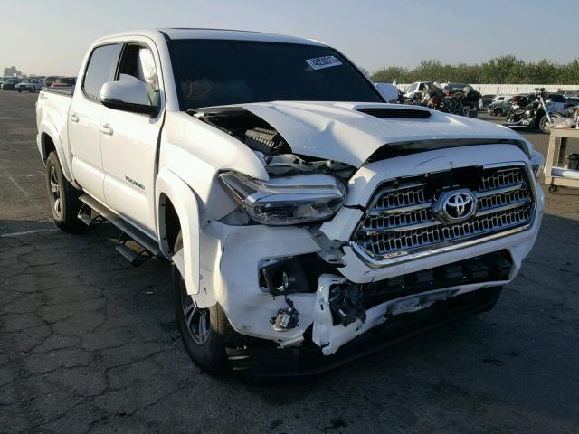 3TMAZ5CN3HM040886 - 2017 TOYOTA TACOMA DOU WHITE photo 1