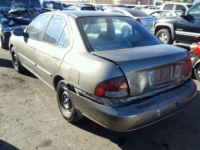 3N1CB51D02L647643 - 2002 NISSAN SENTRA XE TAN photo 3