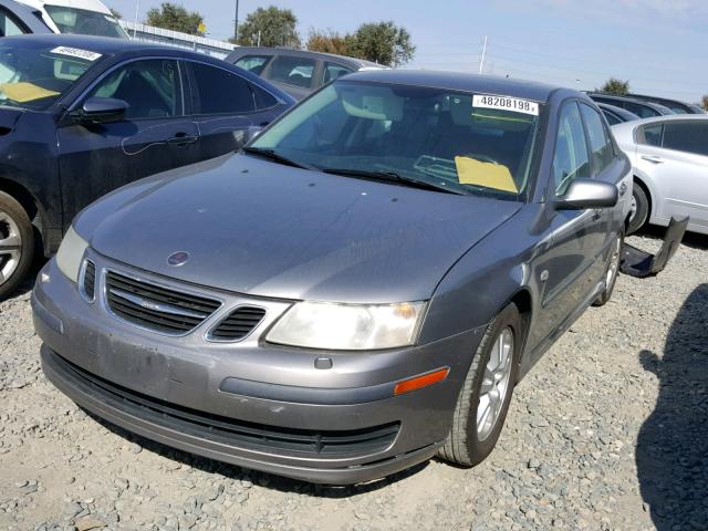 YS3FD49Y661134263 - 2006 SAAB 9-3 BASE GRAY photo 2