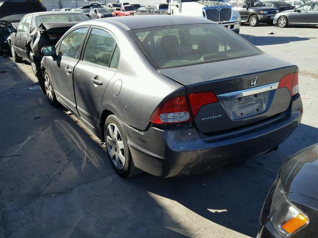 19XFA1F56BE031652 - 2011 HONDA CIVIC LX GRAY photo 3