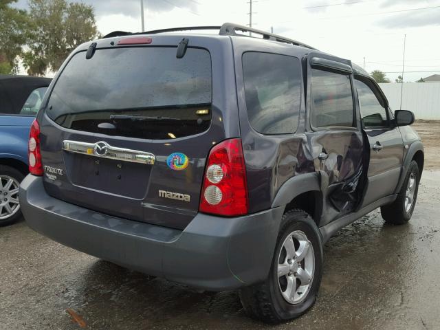 4F2YZ02Z16KM30637 - 2006 MAZDA TRIBUTE I BLUE photo 4