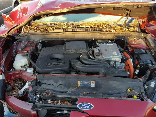 3FA6P0LU8DR234368 - 2013 FORD FUSION SE RED photo 7