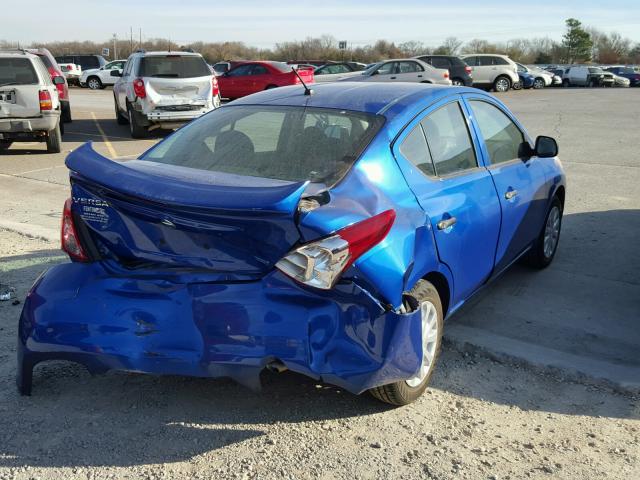 3N1CN7AP0EL815704 - 2014 NISSAN VERSA S BLUE photo 4