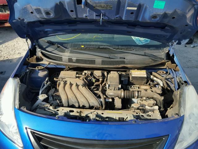 3N1CN7AP0EL815704 - 2014 NISSAN VERSA S BLUE photo 7