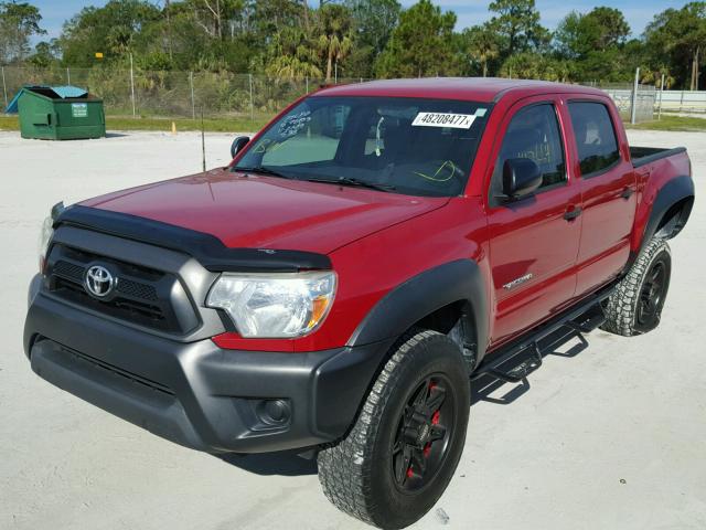 5TFJX4GN7DX018601 - 2013 TOYOTA TACOMA DOU RED photo 2