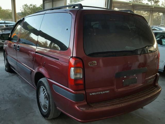 1GNDX03E92D165777 - 2002 CHEVROLET VENTURE BURGUNDY photo 3