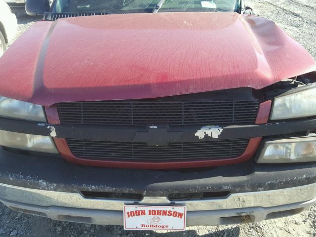 2GCEC13T851309381 - 2005 CHEVROLET SILVERADO MAROON photo 7