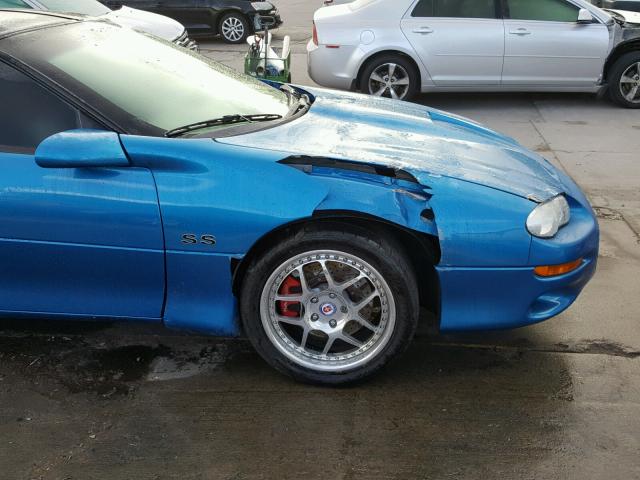 2G1FP22G412133087 - 2001 CHEVROLET CAMARO Z28 BLUE photo 10