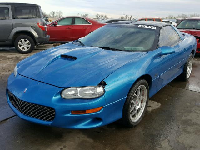 2G1FP22G412133087 - 2001 CHEVROLET CAMARO Z28 BLUE photo 2