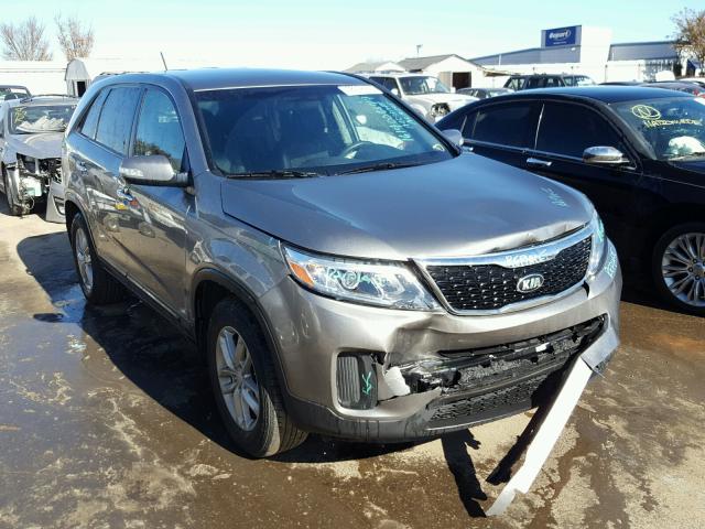 5XYKT3A67FG648782 - 2015 KIA SORENTO LX GRAY photo 1