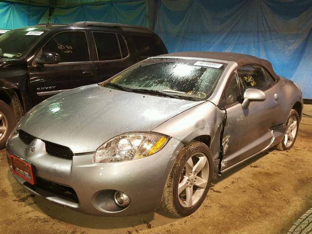 4A3AL25F77E001743 - 2007 MITSUBISHI ECLIPSE SP GRAY photo 2