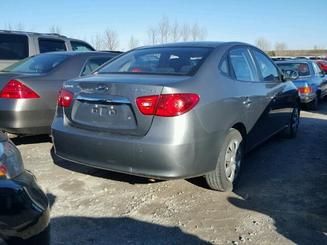 KMHDU4BD9AU986017 - 2010 HYUNDAI ELANTRA BL GRAY photo 4