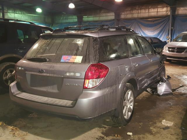 4S4BP62C887329591 - 2008 SUBARU OUTBACK 2. GRAY photo 4