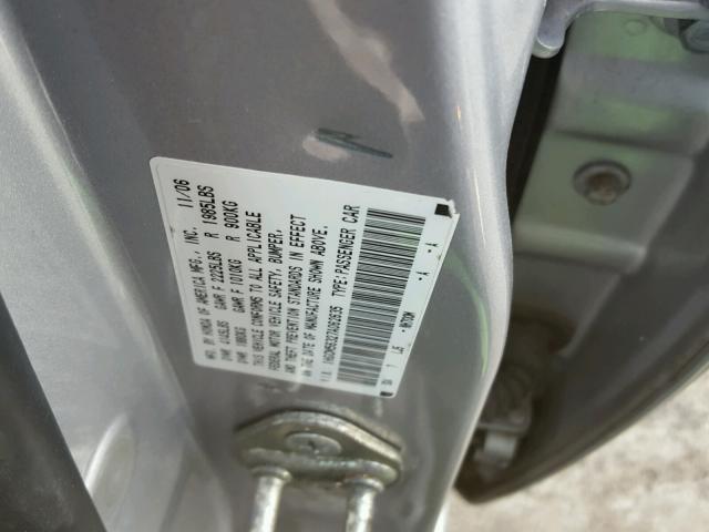 1HGCM56327A062635 - 2007 HONDA ACCORD SE SILVER photo 10