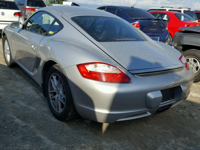 WP0AA29817U761385 - 2007 PORSCHE CAYMAN S SILVER photo 3