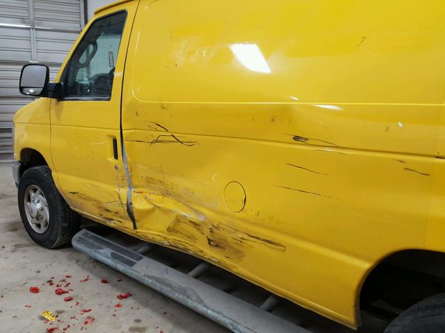 1FTNE2EW5EDA13889 - 2014 FORD ECONOLINE YELLOW photo 9