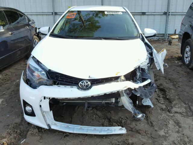 5YFBURHE1EP140055 - 2014 TOYOTA COROLLA L WHITE photo 9