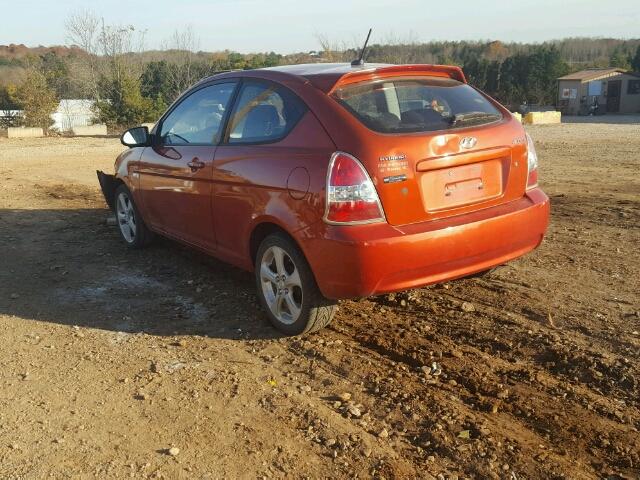 KMHCN36C99U113352 - 2009 HYUNDAI ACCENT SE ORANGE photo 3