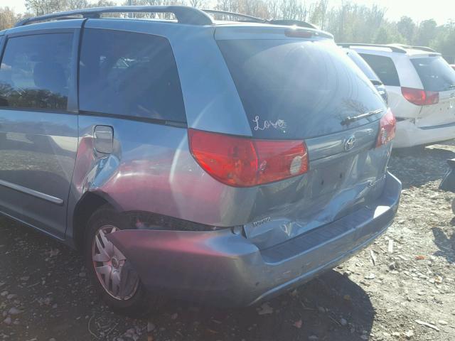 5TDZK23CX8S195391 - 2008 TOYOTA SIENNA CE BLUE photo 9