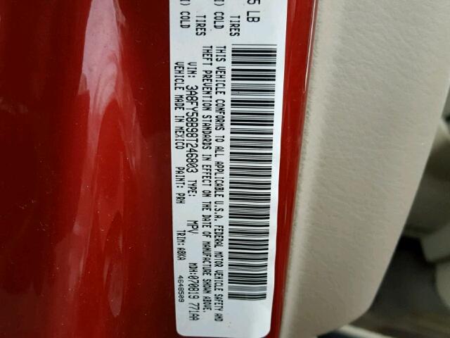 3A8FY58B98T246803 - 2008 CHRYSLER PT CRUISER RED photo 10