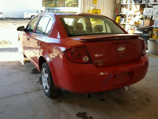 1G1AK55F267774767 - 2006 CHEVROLET COBALT LS RED photo 3