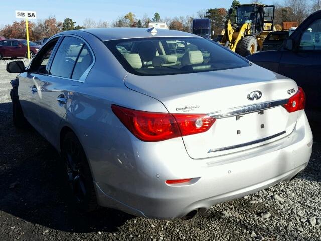 JN1BV7AP1EM684042 - 2014 INFINITI Q50 BASE SILVER photo 3