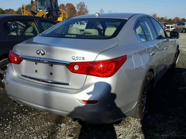 JN1BV7AP1EM684042 - 2014 INFINITI Q50 BASE SILVER photo 4