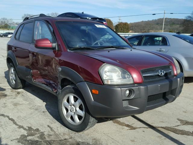 KM8JN72D95U141336 - 2005 HYUNDAI TUCSON GLS RED photo 1