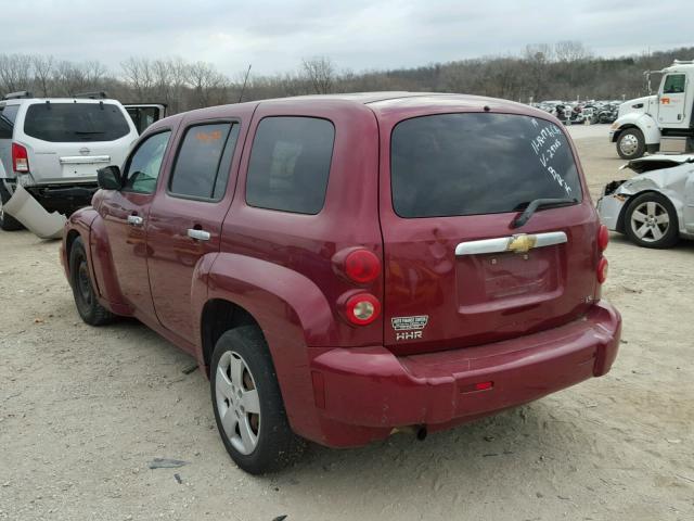 3GNDA13D77S629705 - 2007 CHEVROLET HHR LS MAROON photo 3