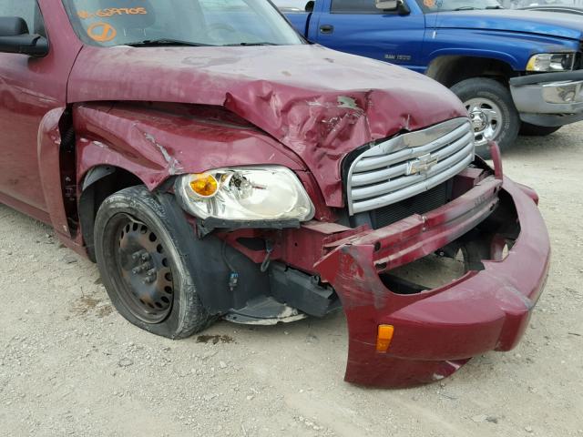 3GNDA13D77S629705 - 2007 CHEVROLET HHR LS MAROON photo 9