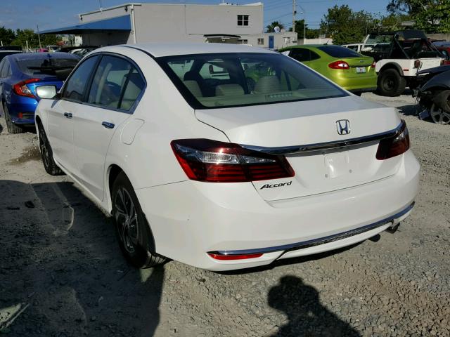 1HGCR2F32HA273528 - 2017 HONDA ACCORD LX WHITE photo 3