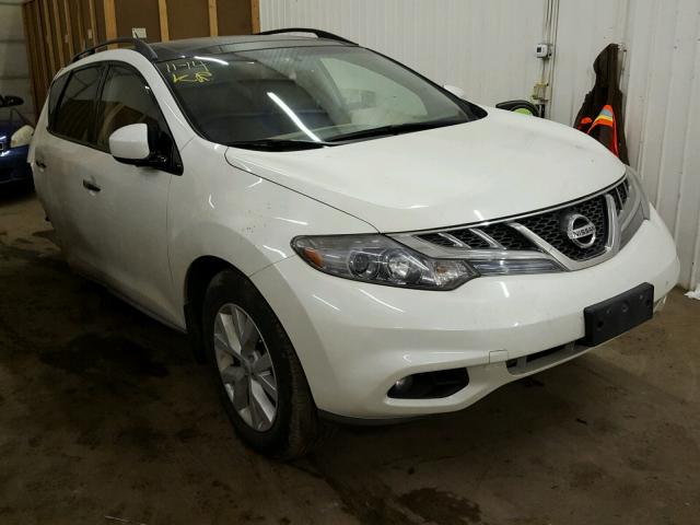 JN8AZ1MW8BW172294 - 2011 NISSAN MURANO S WHITE photo 1