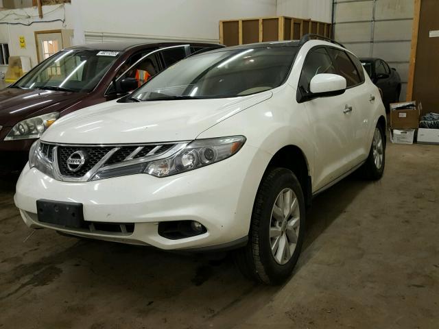 JN8AZ1MW8BW172294 - 2011 NISSAN MURANO S WHITE photo 2