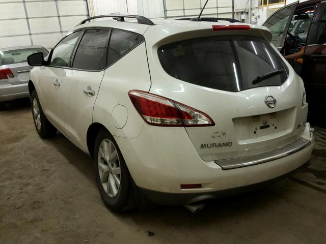 JN8AZ1MW8BW172294 - 2011 NISSAN MURANO S WHITE photo 3