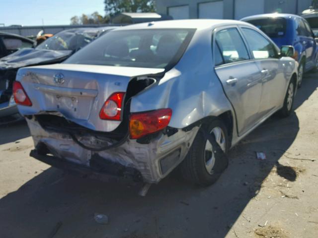 1NXBU4EE7AZ377181 - 2010 TOYOTA COROLLA BA SILVER photo 4