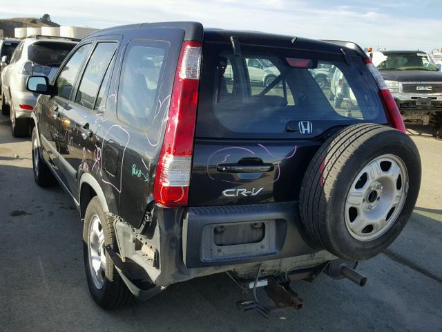 JHLRD68586C014995 - 2006 HONDA CR-V LX BLACK photo 3