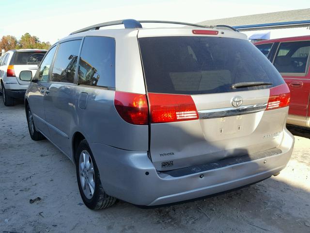 5TDZA22C65S281619 - 2005 TOYOTA SIENNA XLE SILVER photo 3