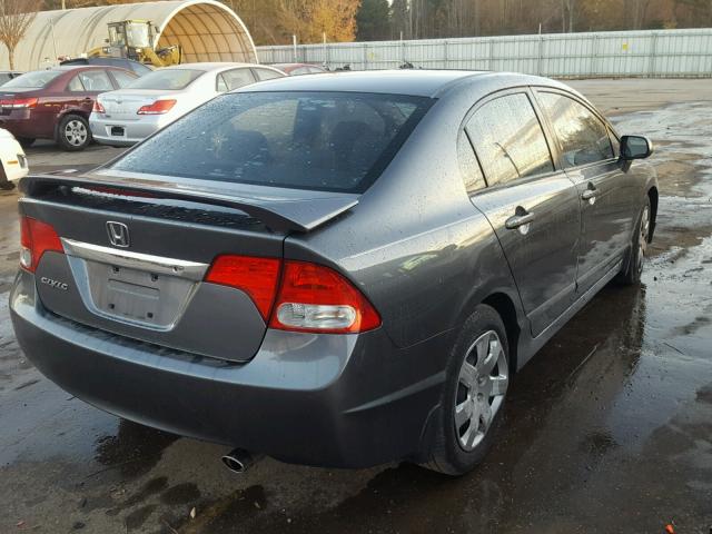 2HGFA16569H362036 - 2009 HONDA CIVIC LX GRAY photo 4