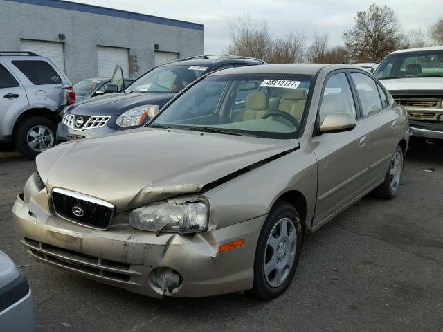 KMHDN45D53U696000 - 2003 HYUNDAI ELANTRA GL GOLD photo 2