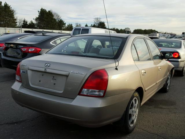 KMHDN45D53U696000 - 2003 HYUNDAI ELANTRA GL GOLD photo 4