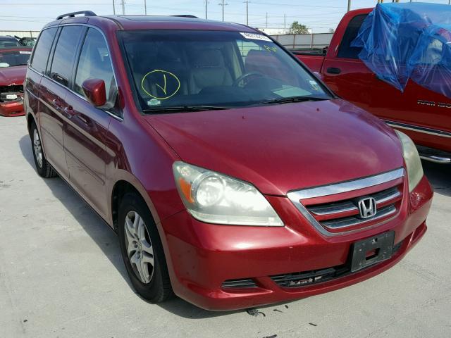 5FNRL38765B051674 - 2005 HONDA ODYSSEY EX RED photo 1