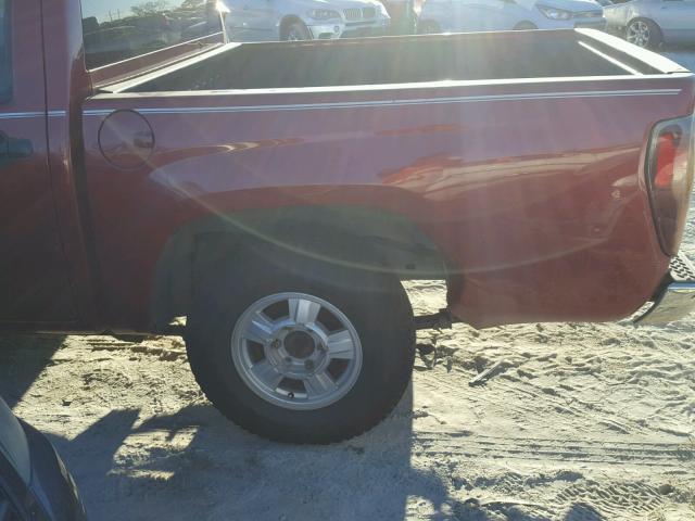 1GCCS136558137117 - 2005 CHEVROLET COLORADO BURGUNDY photo 9