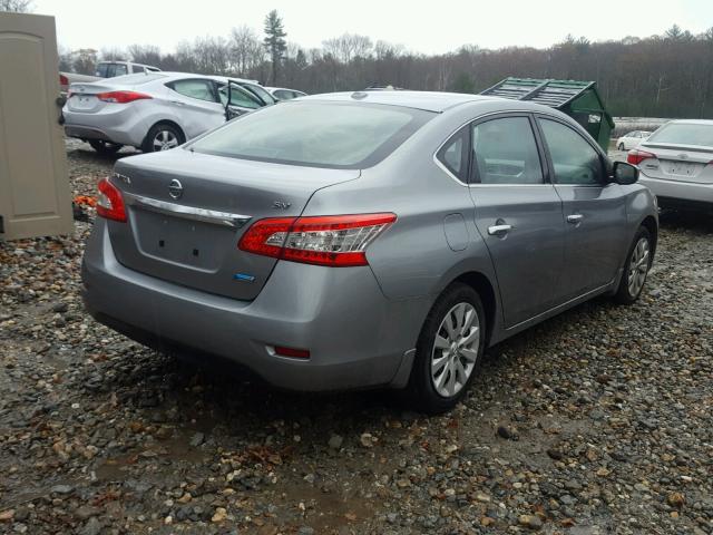 3N1AB7AP6DL738139 - 2013 NISSAN SENTRA S GRAY photo 4